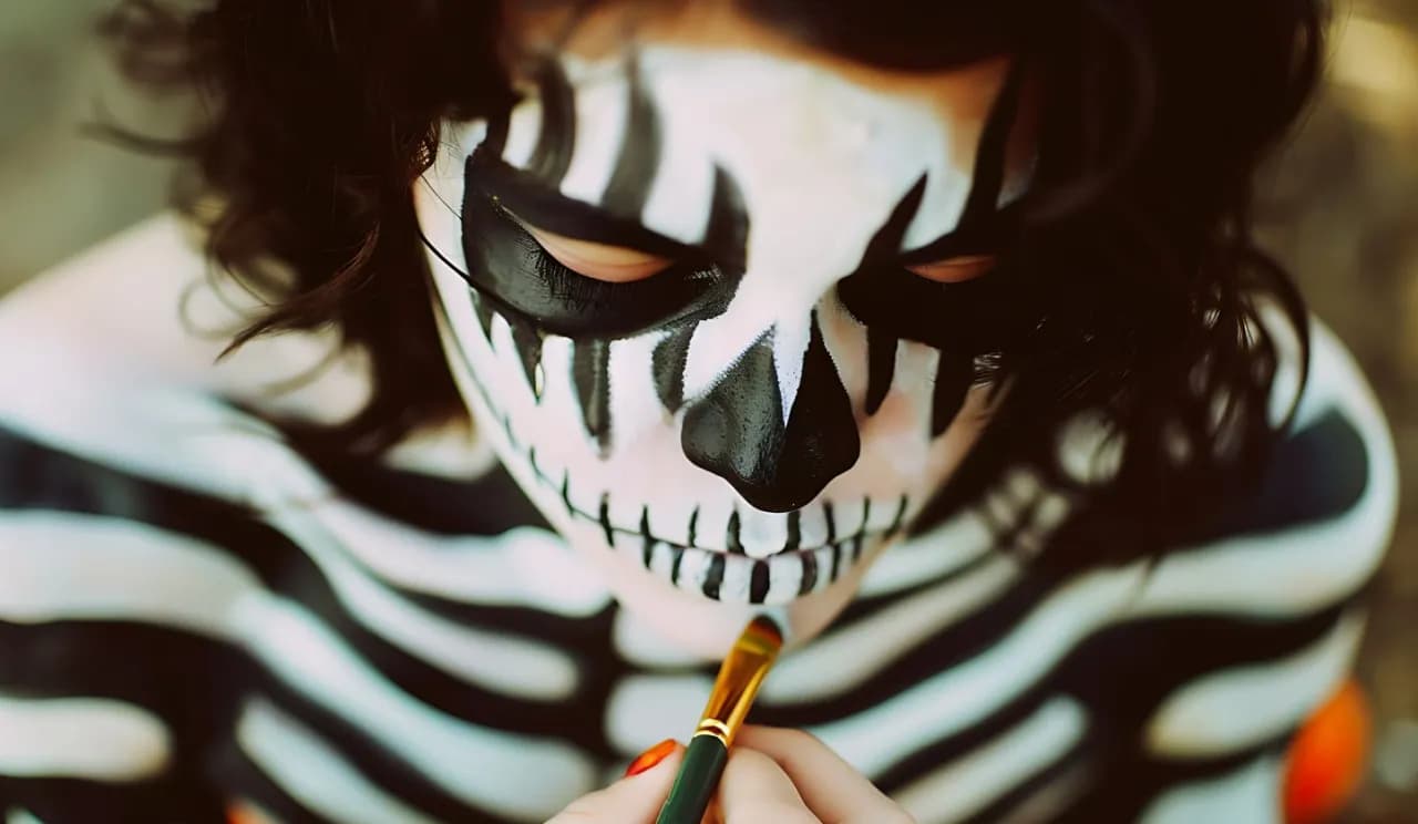 Jak zrobić makijaż szkieleta, który zaskoczy na każdej imprezie Halloweenowej Jak zrobić makijaż szkieleta, który zaskoczy na każdej imprezie Halloweenowej